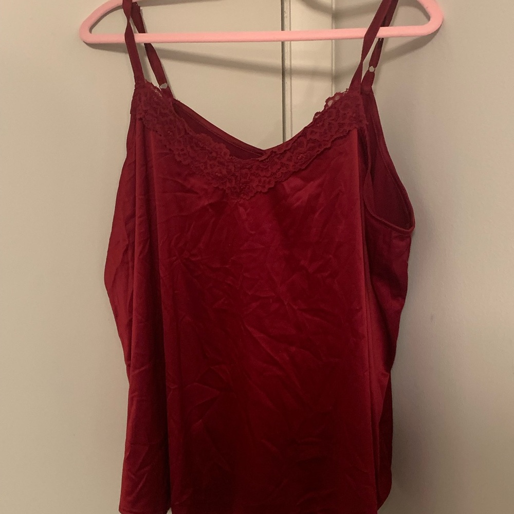 Dream Satin Lace Trim Sleeveless Sleep Cami